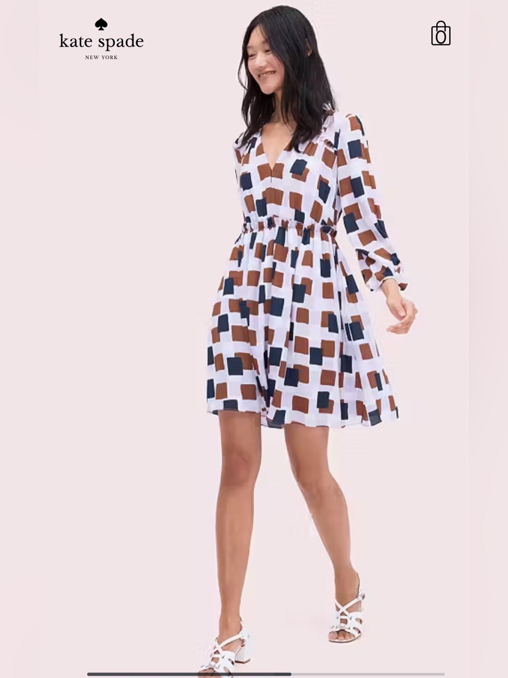 Kate Spade New York Geo Squares Mini Dress